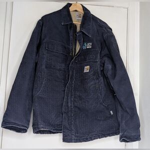 Carhartt FR work coat blue men's size large | Flame Resistant